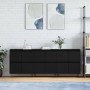 Sideboards 3 Stück schwarzes Sperrholz von vidaXL, Sideboards - Ref: Foro24-3190198, Preis: 195,78 €, Rabatt: %