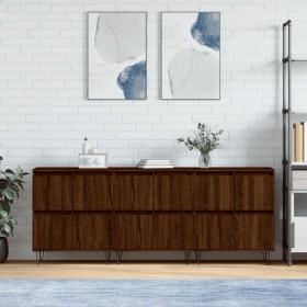 Sideboards 3 units oak brown plywood by vidaXL, Sideboards - Ref: Foro24-3190204, Price: 194,99 €, Discount: %