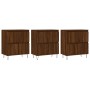 Aparadores 3 uds madera contrachapada marrón roble de vidaXL, Aparadores - Ref: Foro24-3190204, Precio: 195,46 €, Descuento: %