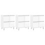 Aparadores 3 uds madera contrachapada blanco brillo de vidaXL, Aparadores - Ref: Foro24-3190199, Precio: 206,99 €, Descuento: %