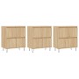 Sideboards 3 Einheiten Sonoma-Eichensperrholz von vidaXL, Sideboards - Ref: Foro24-3190200, Preis: 188,38 €, Rabatt: %