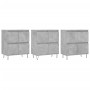 Aparadores 3 uds madera contrachapada gris hormigón de vidaXL, Aparadores - Ref: Foro24-3190201, Precio: 189,64 €, Descuento: %