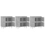 Aparadores 3 uds madera contrachapada gris hormigón de vidaXL, Aparadores - Ref: Foro24-3190201, Precio: 189,64 €, Descuento: %