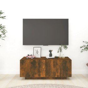 Smoked oak plywood TV cabinet 100x35x40 cm by vidaXL, TV Furniture - Ref: Foro24-815717, Price: 52,27 €, Discount: %