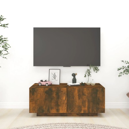 Smoked oak plywood TV cabinet 100x35x40 cm by vidaXL, TV Furniture - Ref: Foro24-815717, Price: 51,82 €, Discount: %