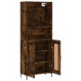 Tall smoked oak plywood sideboard 69.5x34x180 cm by vidaXL, Sideboards - Ref: Foro24-3189962, Price: 128,99 €, Discount: %