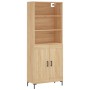 High oak-colored plywood sideboard 69.5x34x180 cm by vidaXL, Sideboards - Ref: Foro24-3189960, Price: 131,99 €, Discount: %