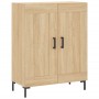 High oak-colored plywood sideboard 69.5x34x180 cm by vidaXL, Sideboards - Ref: Foro24-3189960, Price: 131,99 €, Discount: %