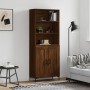 Tall oak brown plywood sideboard 69.5x34x180 cm by vidaXL, Sideboards - Ref: Foro24-3189964, Price: 136,26 €, Discount: %