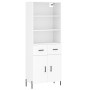 Aparador alto madera contrachapada blanco 69,5x34x180 cm de vidaXL, Aparadores - Ref: Foro24-3200521, Precio: 163,59 €, Descu...