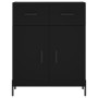 Hohes schwarzes Sperrholz-Sideboard 69,5 x 34 x 180 cm von vidaXL, Sideboards - Ref: Foro24-3200522, Preis: 158,33 €, Rabatt: %