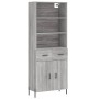 Aparador alto madera contrachapada gris sonoma 69,5x34x180 cm de vidaXL, Aparadores - Ref: Foro24-3200527, Precio: 153,23 €, ...