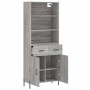 Aparador alto madera contrachapada gris sonoma 69,5x34x180 cm de vidaXL, Aparadores - Ref: Foro24-3200527, Precio: 153,23 €, ...