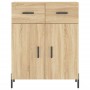 Aparador alto madera contrachapada color roble 69,5x34x180 cm de vidaXL, Aparadores - Ref: Foro24-3200524, Precio: 143,99 €, ...