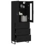 Tall black plywood sideboard 69.5x34x180 cm by vidaXL, Sideboards - Ref: Foro24-3198426, Price: 221,28 €, Discount: %