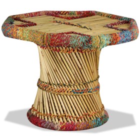 Bamboo coffee table with multicolor chindi details by vidaXL, Coffee table - Ref: Foro24-244214, Price: 91,58 €, Discount: %