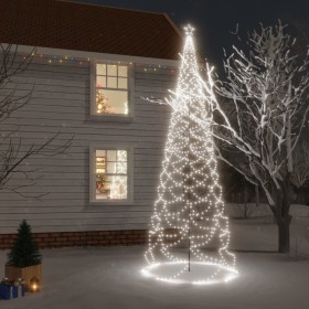 Christmas tree with metal pole 1400 cold white LEDs 5 m by vidaXL, Christmas trees - Ref: Foro24-328634, Price: 123,99 €, Dis...