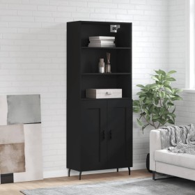 Aparador alto madera contrachapada negro 69,5x34x180 cm de vidaXL, Aparadores - Ref: Foro24-3189974, Precio: 155,99 €, Descue...