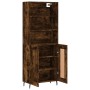 Aparador alto madera contrachapada roble ahumado 69,5x34x180 cm de vidaXL, Aparadores - Ref: Foro24-3189978, Precio: 128,31 €...