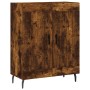 Aparador alto madera contrachapada roble ahumado 69,5x34x180 cm de vidaXL, Aparadores - Ref: Foro24-3189978, Precio: 128,31 €...