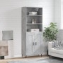 Tall plywood gray concrete sideboard 69.5x34x180 cm by vidaXL, Sideboards - Ref: Foro24-3189977, Price: 134,18 €, Discount: %