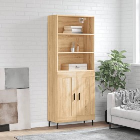 Aparador alto madera contrachapada color roble 69,5x34x180 cm de vidaXL, Aparadores - Ref: Foro24-3189976, Precio: 132,99 €, ...