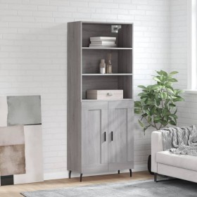 Aparador alto madera contrachapada gris sonoma 69,5x34x180 cm de vidaXL, Aparadores - Ref: Foro24-3189979, Precio: 132,99 €, ...