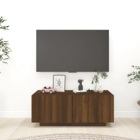 TV stand made of plywood in brown oak color, measuring 100x35x40 cm. by vidaXL, TV Furniture - Ref: Foro24-815719, Price: 64,...