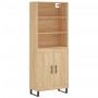 High oak-colored plywood sideboard 69.5x34x180 cm by vidaXL, Sideboards - Ref: Foro24-3189984, Price: 134,95 €, Discount: %