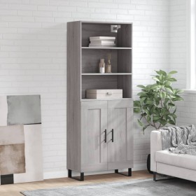 Aparador alto madera contrachapada gris sonoma 69,5x34x180 cm de vidaXL, Aparadores - Ref: Foro24-3189987, Precio: 135,99 €, ...