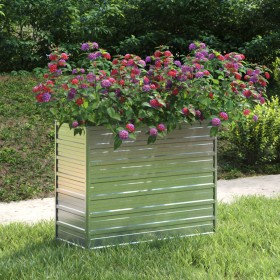 Silver galvanized steel flower bed 100x40x77 cm by vidaXL, Pots and planters - Ref: Foro24-316896, Price: 42,41 €, Discount: %