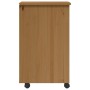 MOSS chest of drawers with wheels solid honey brown pine wood by vidaXL, Lockers and storage cabinets - Ref: Foro24-355888, P...