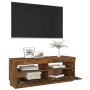 TV cabinet with LED lights smoked oak 100x35x40 cm by vidaXL, TV Furniture - Ref: Foro24-815720, Price: 56,07 €, Discount: %