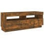 TV cabinet with LED lights smoked oak 100x35x40 cm by vidaXL, TV Furniture - Ref: Foro24-815720, Price: 56,07 €, Discount: %