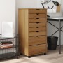 MOSS chest of drawers with wheels solid honey brown pine wood by vidaXL, Lockers and storage cabinets - Ref: Foro24-355897, P...