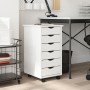 MOSS chest of drawers with wheels solid white pine wood by vidaXL, Lockers and storage cabinets - Ref: Foro24-355889, Price: ...