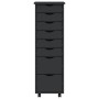 MOSS chest of drawers with wheels solid gray pine wood by vidaXL, Lockers and storage cabinets - Ref: Foro24-355896, Price: 1...