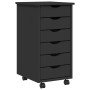 MOSS chest of drawers with wheels solid gray pine wood by vidaXL, Lockers and storage cabinets - Ref: Foro24-355890, Price: 9...