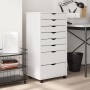 MOSS chest of drawers with wheels solid white pine wood by vidaXL, Lockers and storage cabinets - Ref: Foro24-355898, Price: ...