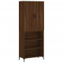 Aparador alto madera contrachapada marrón roble 69,5x34x180 cm de vidaXL, Aparadores - Ref: Foro24-3196074, Precio: 126,72 €,...