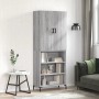 Tall gray Sonoma plywood sideboard 69.5x34x180 cm by vidaXL, Sideboards - Ref: Foro24-3196073, Price: 126,99 €, Discount: %