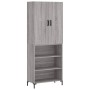 Tall gray Sonoma plywood sideboard 69.5x34x180 cm by vidaXL, Sideboards - Ref: Foro24-3196073, Price: 126,99 €, Discount: %