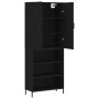 Aparador alto madera contrachapada negro 69,5x34x180 cm de vidaXL, Aparadores - Ref: Foro24-3196076, Precio: 131,99 €, Descue...