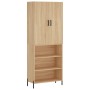 Aparador alto madera contrachapada color roble 69,5x34x180 cm de vidaXL, Aparadores - Ref: Foro24-3196078, Precio: 122,40 €, ...