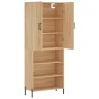 Aparador alto madera contrachapada color roble 69,5x34x180 cm de vidaXL, Aparadores - Ref: Foro24-3196078, Precio: 122,40 €, ...