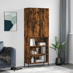 Tall smoked oak plywood sideboard 69.5x34x180 cm by vidaXL, Sideboards - Ref: Foro24-3196080, Price: 122,99 €, Discount: %