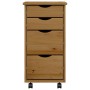 MOSS chest of drawers with wheels solid honey brown pine wood by vidaXL, Lockers and storage cabinets - Ref: Foro24-355903, P...