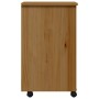 MOSS chest of drawers with wheels solid honey brown pine wood by vidaXL, Lockers and storage cabinets - Ref: Foro24-355903, P...