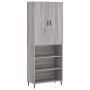 Aparador alto madera contrachapada gris sonoma 69,5x34x180 cm de vidaXL, Aparadores - Ref: Foro24-3196089, Precio: 125,99 €, ...