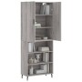 Aparador alto madera contrachapada gris sonoma 69,5x34x180 cm de vidaXL, Aparadores - Ref: Foro24-3196089, Precio: 125,99 €, ...